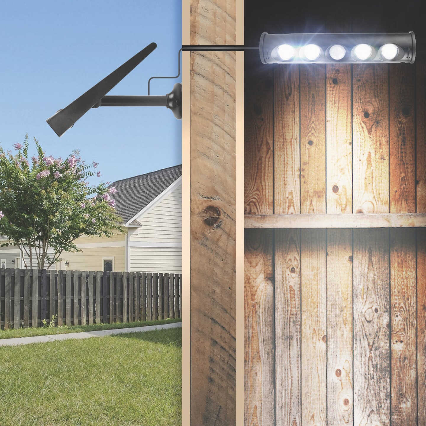 Wagan Tech Black Motion Activated Dusk To Dawn 1000 Lm. Solar Wall Shed Light Image 2