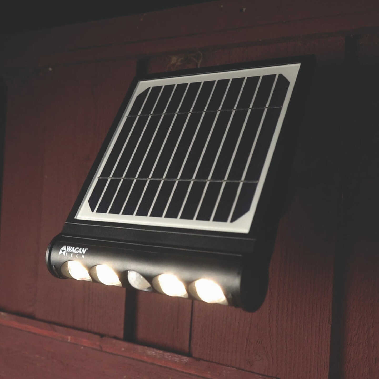 Wagan Tech Black Motion Activated Dusk To Dawn 1000 Lm. Solar Wall Shed Light Image 4