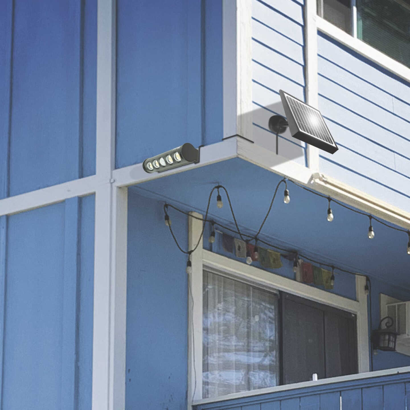 Wagan Tech Black Motion Activated Dusk To Dawn 1000 Lm. Solar Wall Shed Light Image 3