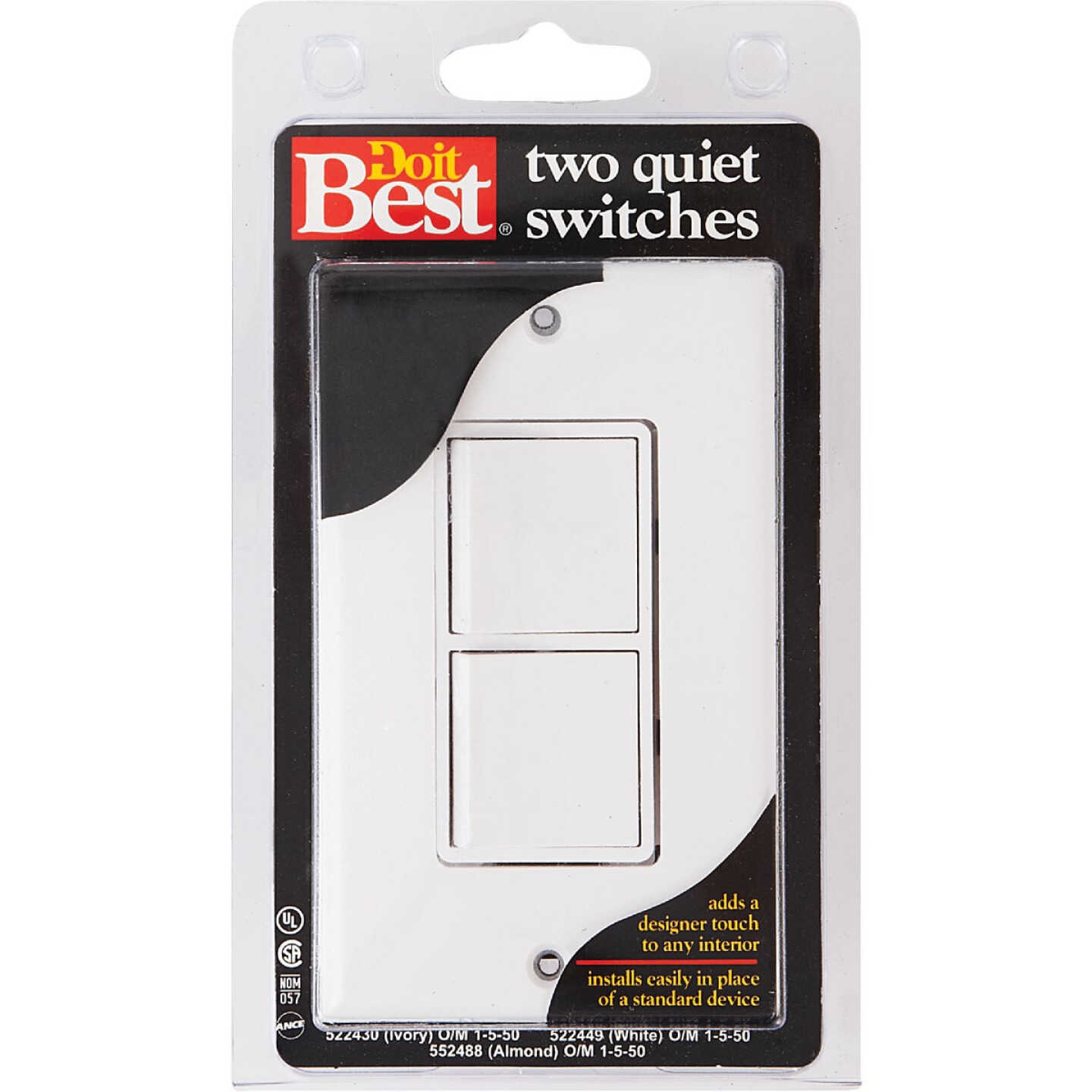 Do it Best Single Pole White 15A Duplex Switch Image 2