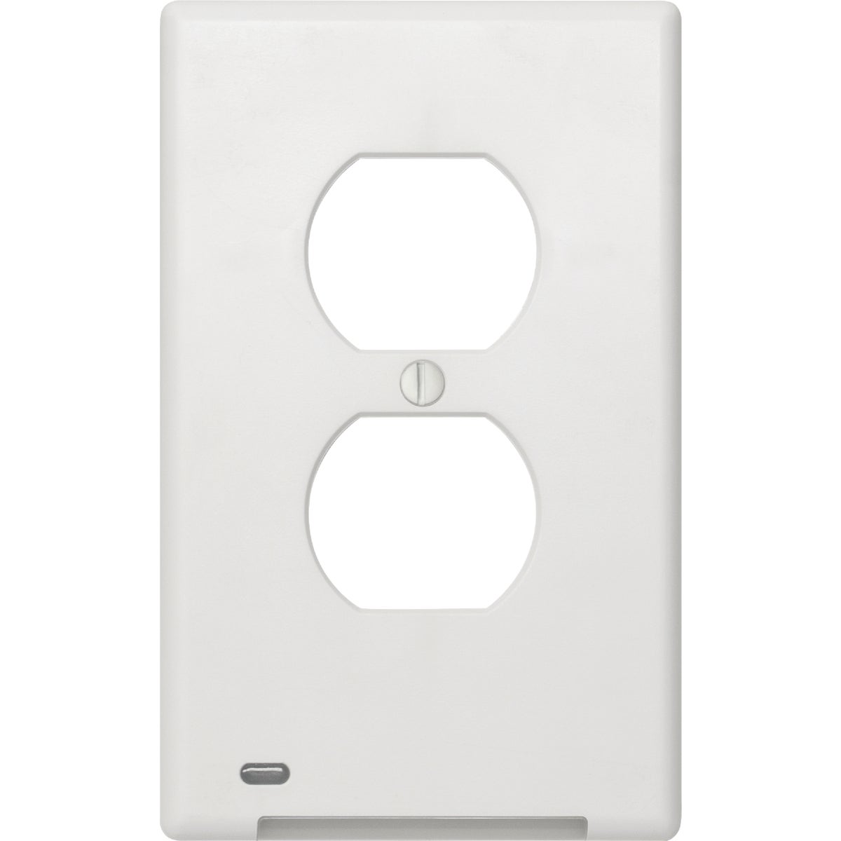Westek LumiCover 1-Gang Plastic Nightlight Outlet Wall Plate, White