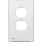 Westek LumiCover 1-Gang Plastic Nightlight Outlet Wall Plate, White Image 1