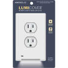 Westek LumiCover 1-Gang Plastic Nightlight Outlet Wall Plate, White Image 2