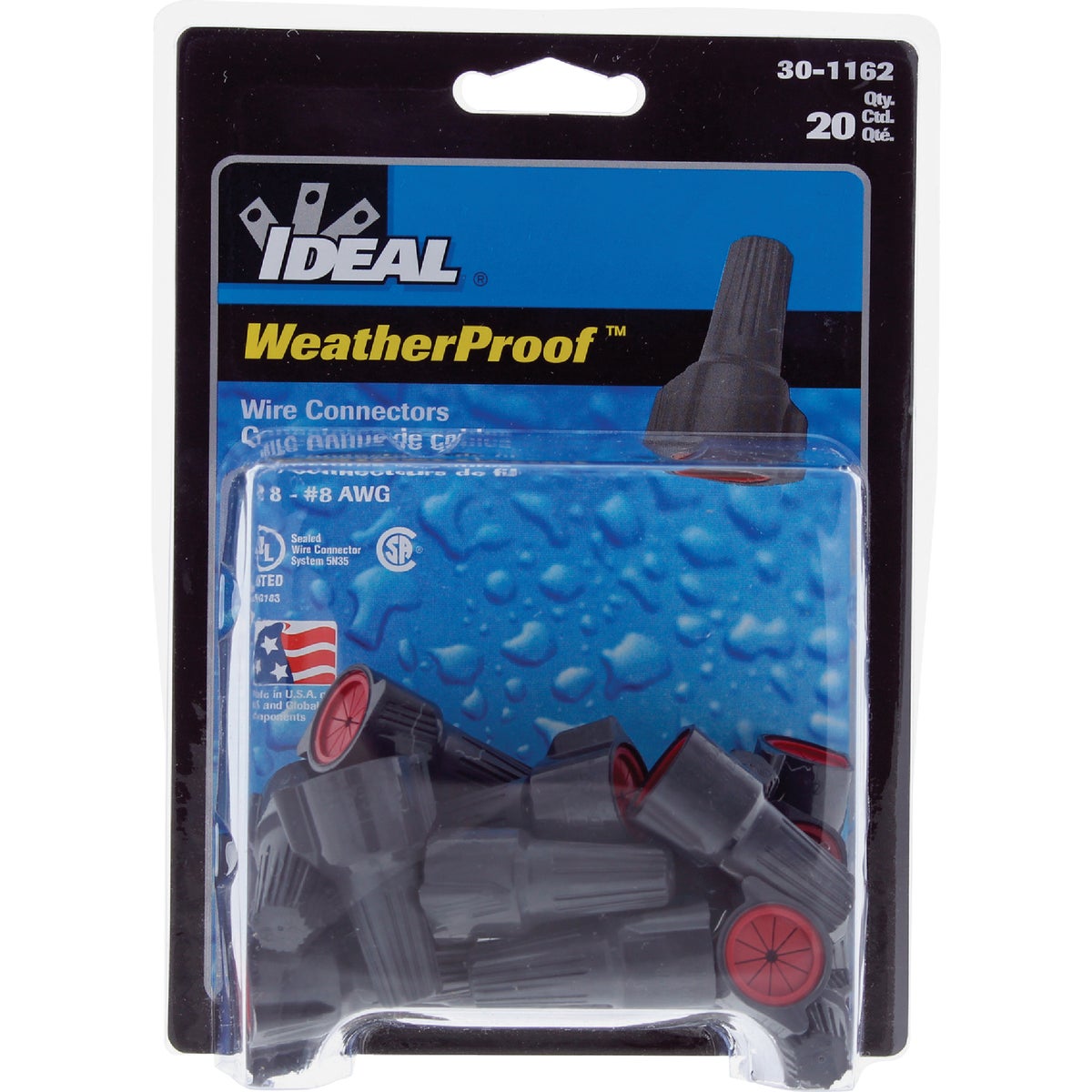 Ideal WeatherProof Medium Aqua Blue/Red Copper to Copper Wire Connector (20-Pack) Image 3