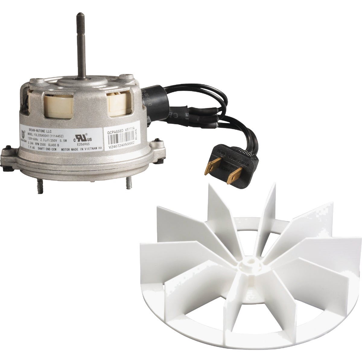 Broan-NuTone 120V 70 CFM Genuine Replacement Bathroom Exhaust Fan Motor/Wheel