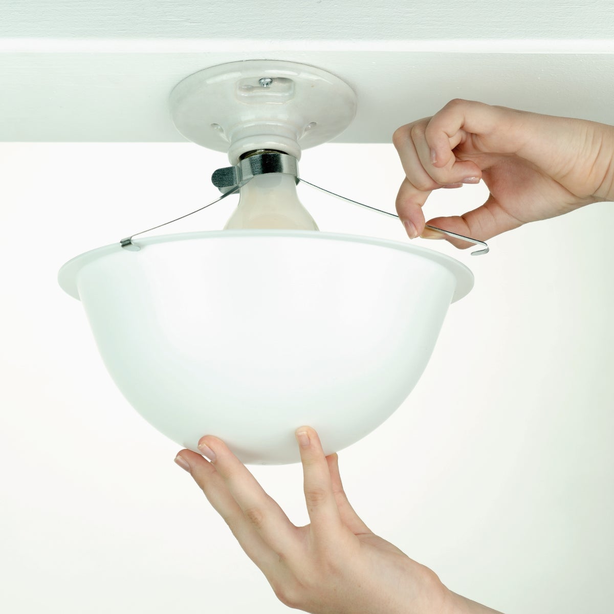 EZ Shade Matte White Clip On Light Bulb Cover Image 2
