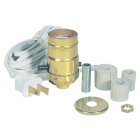 Westinghouse Push-Through Medium Base Brass Candlestick Adapter Lamp Kit Image 1