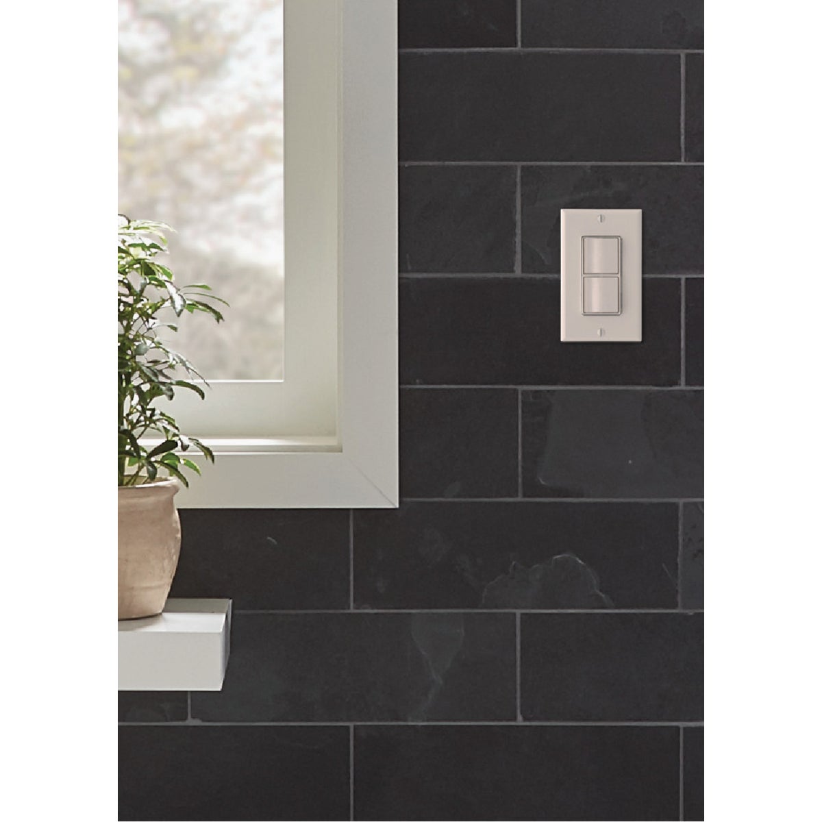 Broan-NuTone 2-Function 15A 120V White Rocker Switch for Bathroom Exhaust Fan Image 2