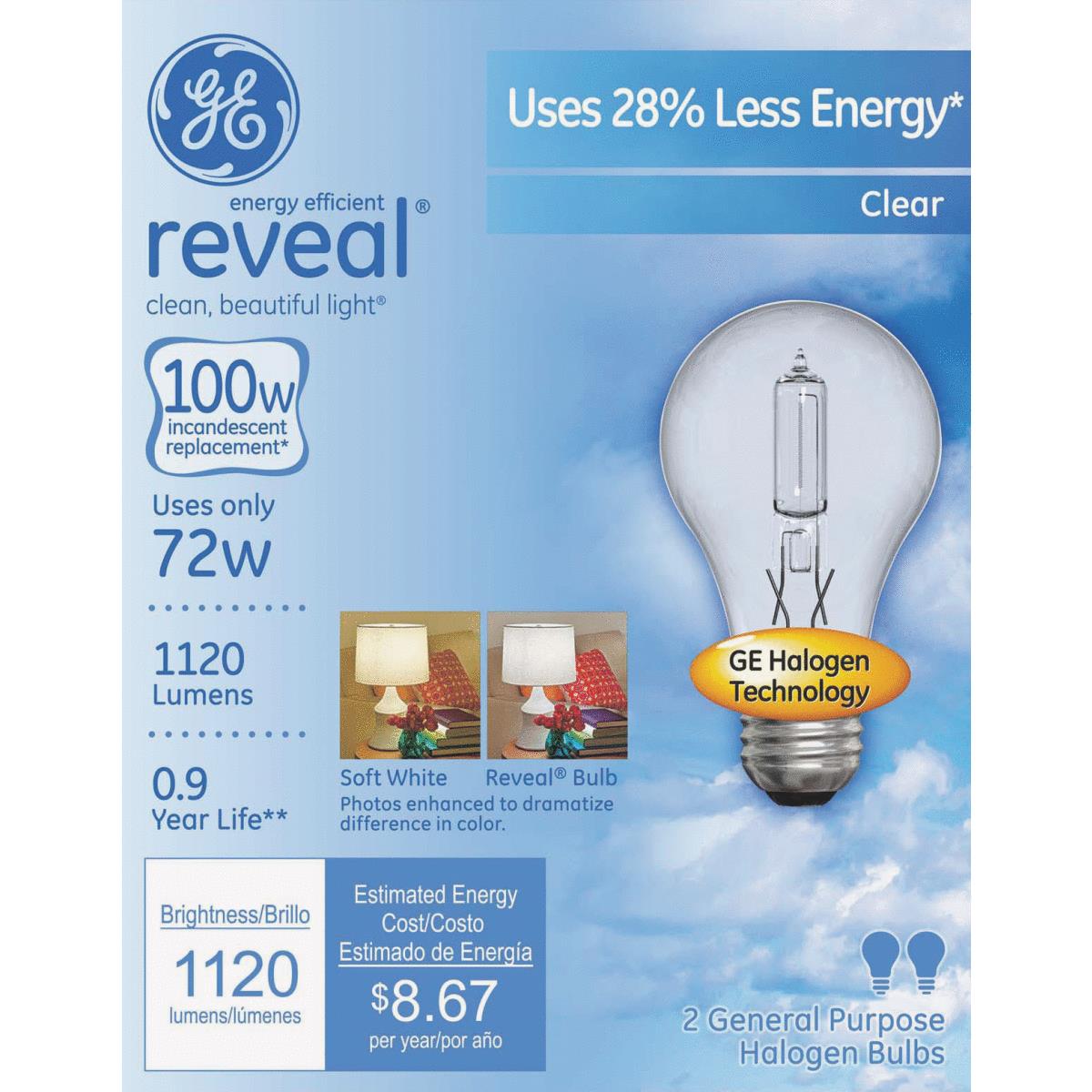 72W RVL CLR SW HLGN BULB