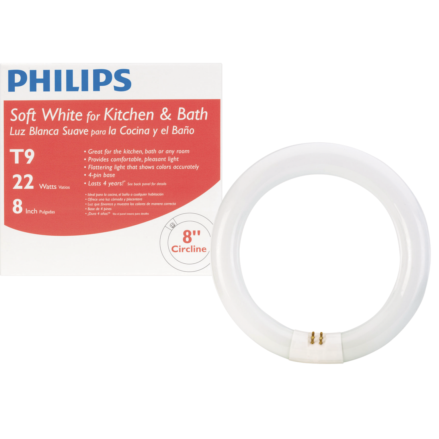 Philips 22W 8 In. Bright White T9 4-Pin Circline Fluorescent Tube Light Bulb Image 1