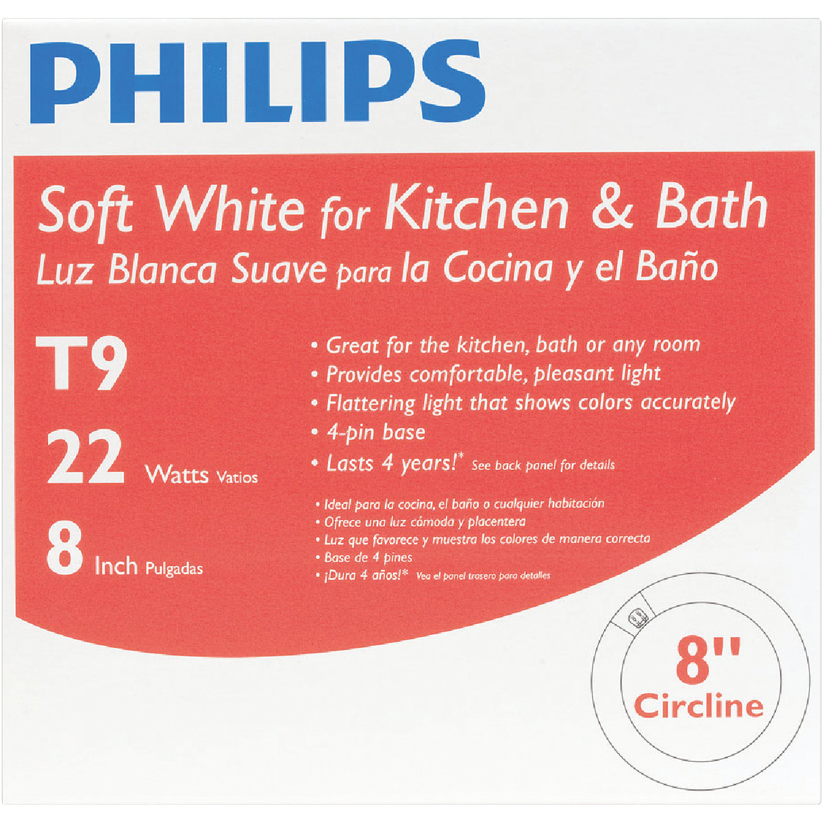 Philips 22W 8 In. Bright White T9 4-Pin Circline Fluorescent Tube Light Bulb Image 2