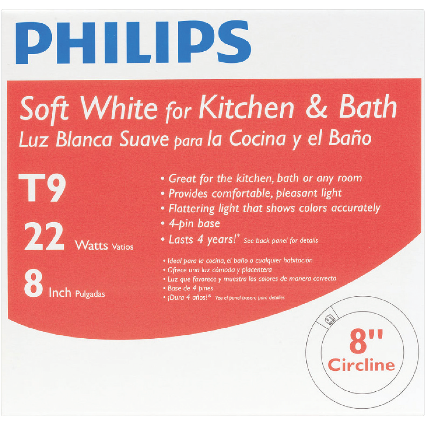 Philips 22W 8 In. Bright White T9 4-Pin Circline Fluorescent Tube Light Bulb Image 2