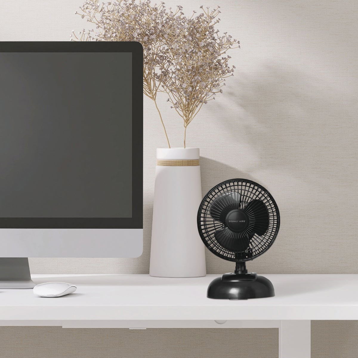 Denali Aire 6 In. 2-Speed Black Convertible 2-in-1 Clip-On Desk Fan Image 2