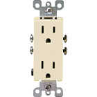 Leviton Decora 15A Ivory Residential Grade 5-15R Duplex Outlet Image 4