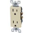 Leviton Decora 15A Ivory Residential Grade 5-15R Duplex Outlet Image 3