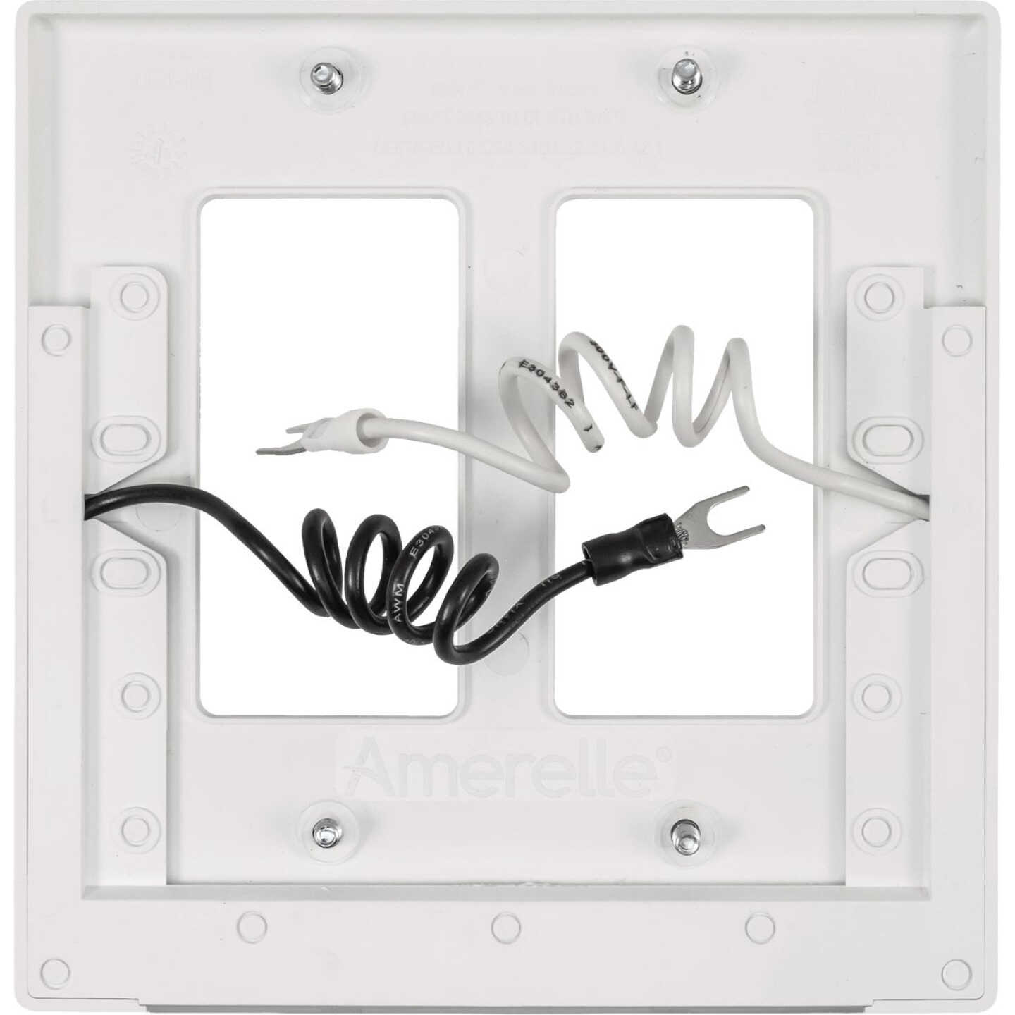Amerelle LumiCover 2-Gang Universal Wallplate with Built-In Night Light, White Image 3