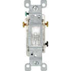 Leviton Illuminated Toggle Clear 15A 3-Way Switch Image 1