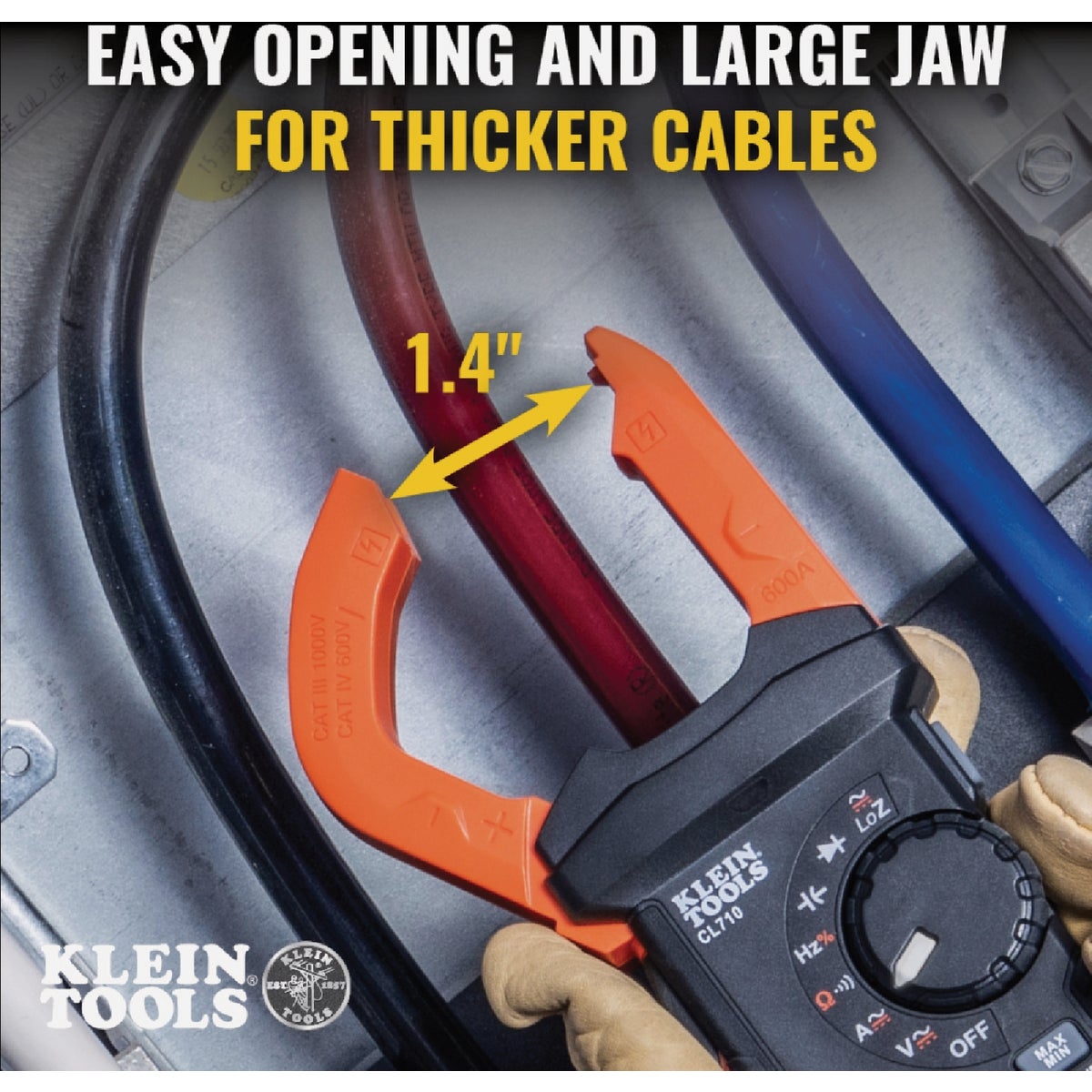 Klein 600A AC/DC Auto-Ranging Digital Pro Clamp Meter Image 3