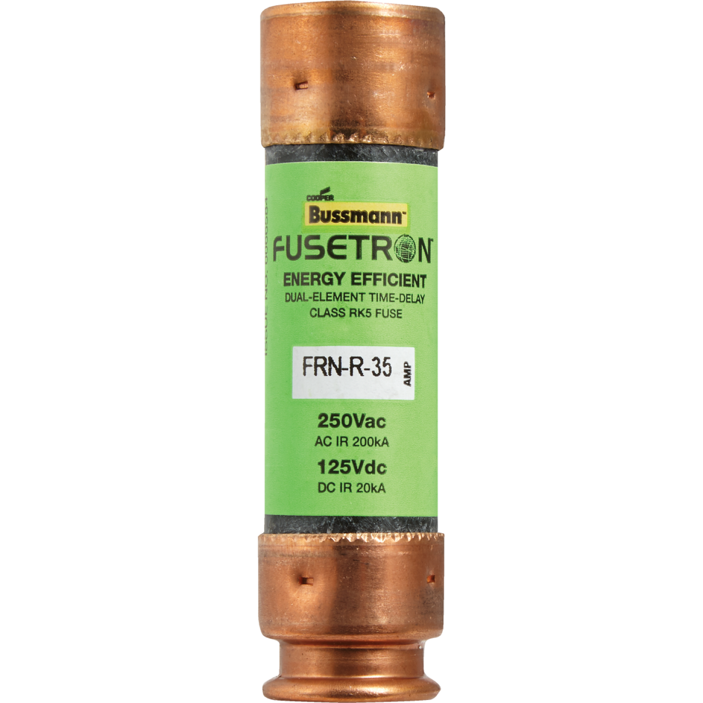 Bussmann 35A FRN-R Cartridge Heavy-Duty Time Delay Cartridge Fuse Image 1