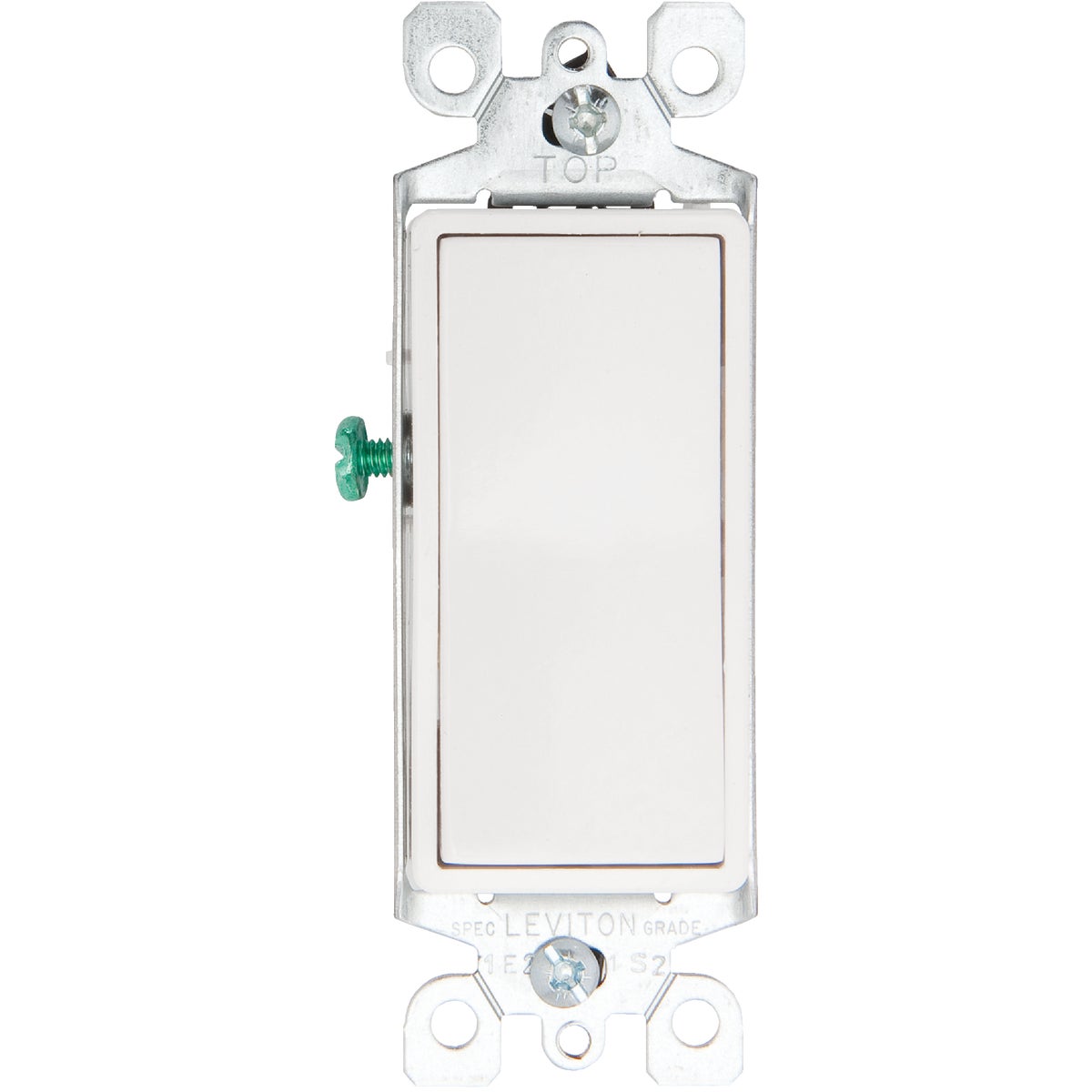 Leviton Decora Illuminated Rocker White 15A Grounded 3-Way Switch Image 3