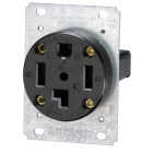 Leviton 30A Flush Mount Black 14-30R 4-Wire Dryer Power Outlet Image 4