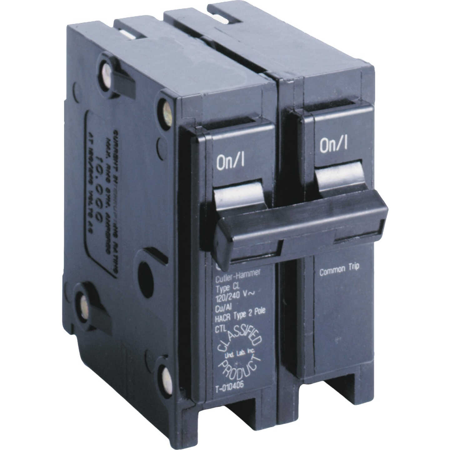 Eaton 20A Double-Pole Standard Trip Universal Replacement Circuit Breaker Image 1