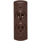 Leviton 15A Surface Mount Brown 5-15R Power Outlet Image 2