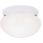 Canarm 9-1/2 In. White Incandescent Flush Mount Ceiling Light Fixture Image 1