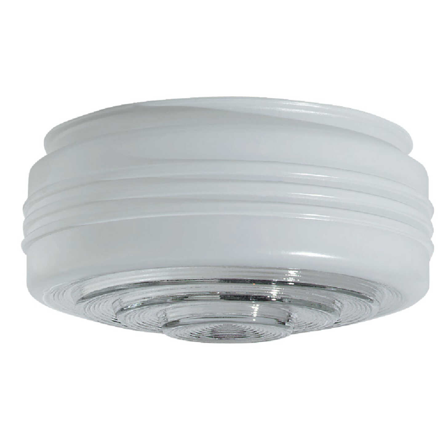 Westinghouse White & Clear 4 In. x 8-3/4 In. Drum Ceiling Shade Image 1