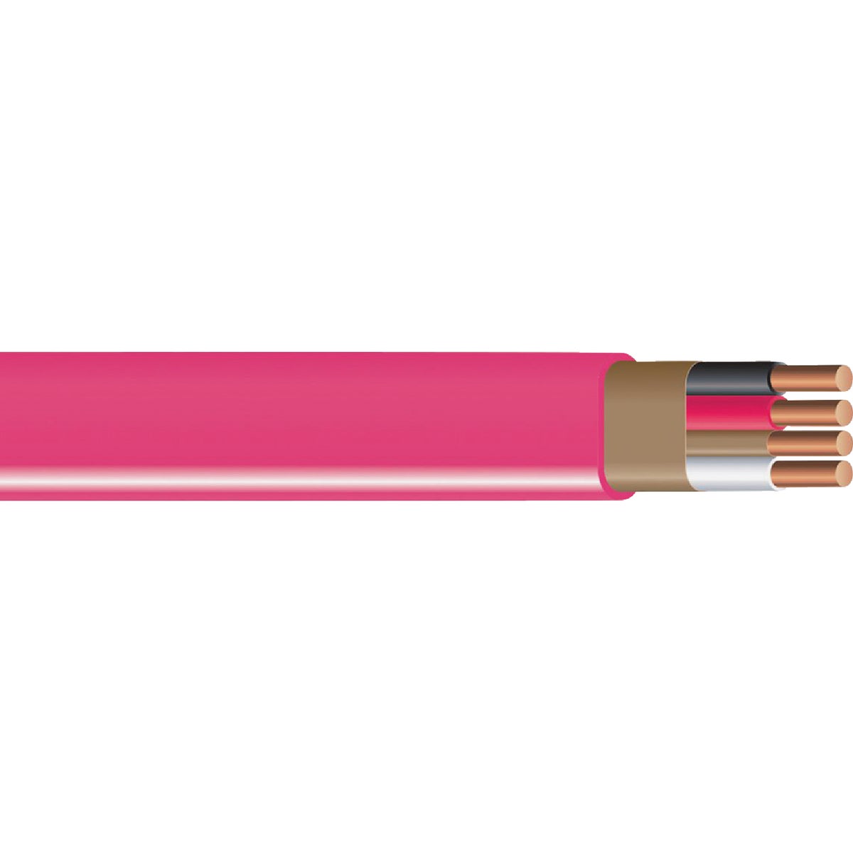 Romex 200 Ft. 10/3 Solid Pink NMW/G Electrical Wire