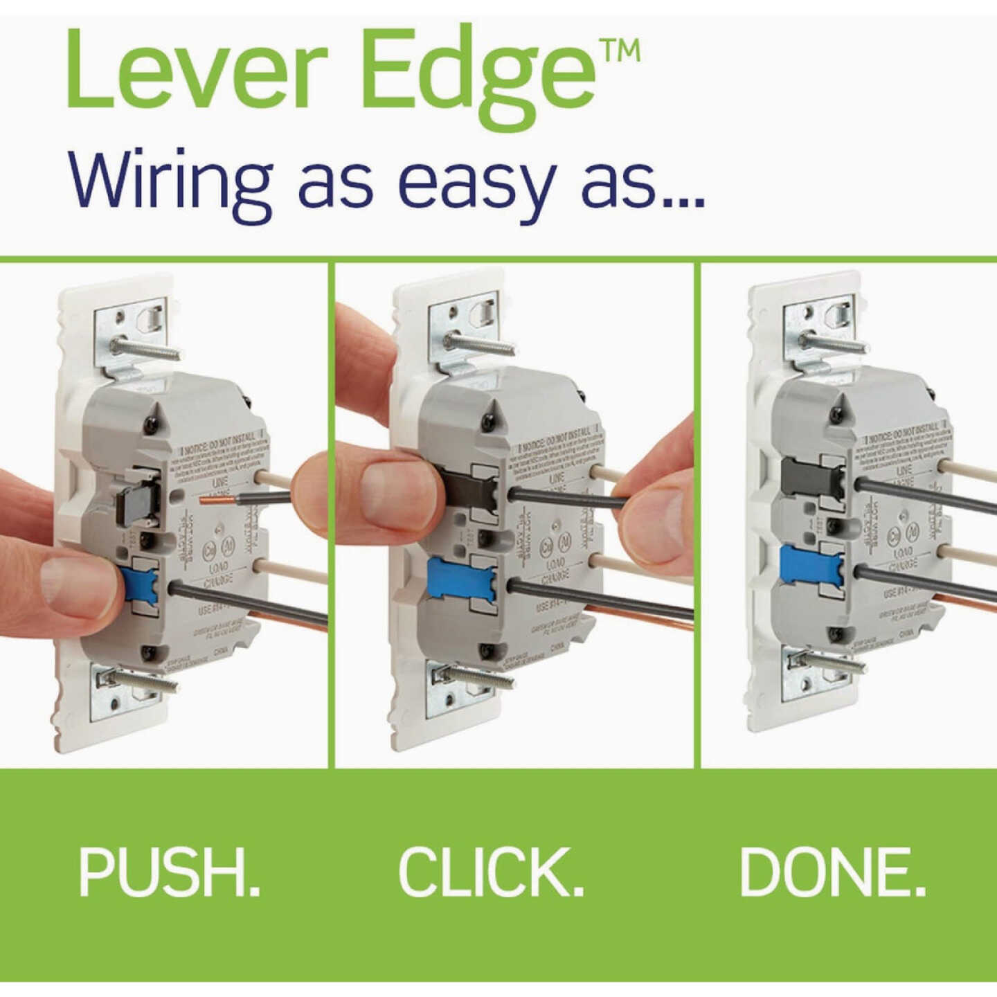Leviton Lever Edge Self-Test 15A White Tamper-Resistant GFCI Duplex Outlet (3-Pack) Image 3