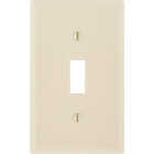 Leviton 1-Gang Plastic Toggle Switch Wall Plate, Ivory Image 1