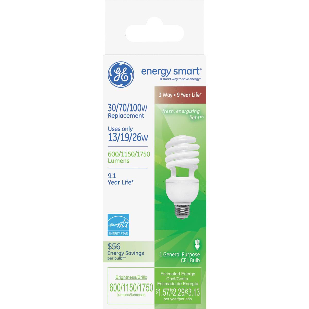 13/26W T3 3WAY CFL BULB Image 1