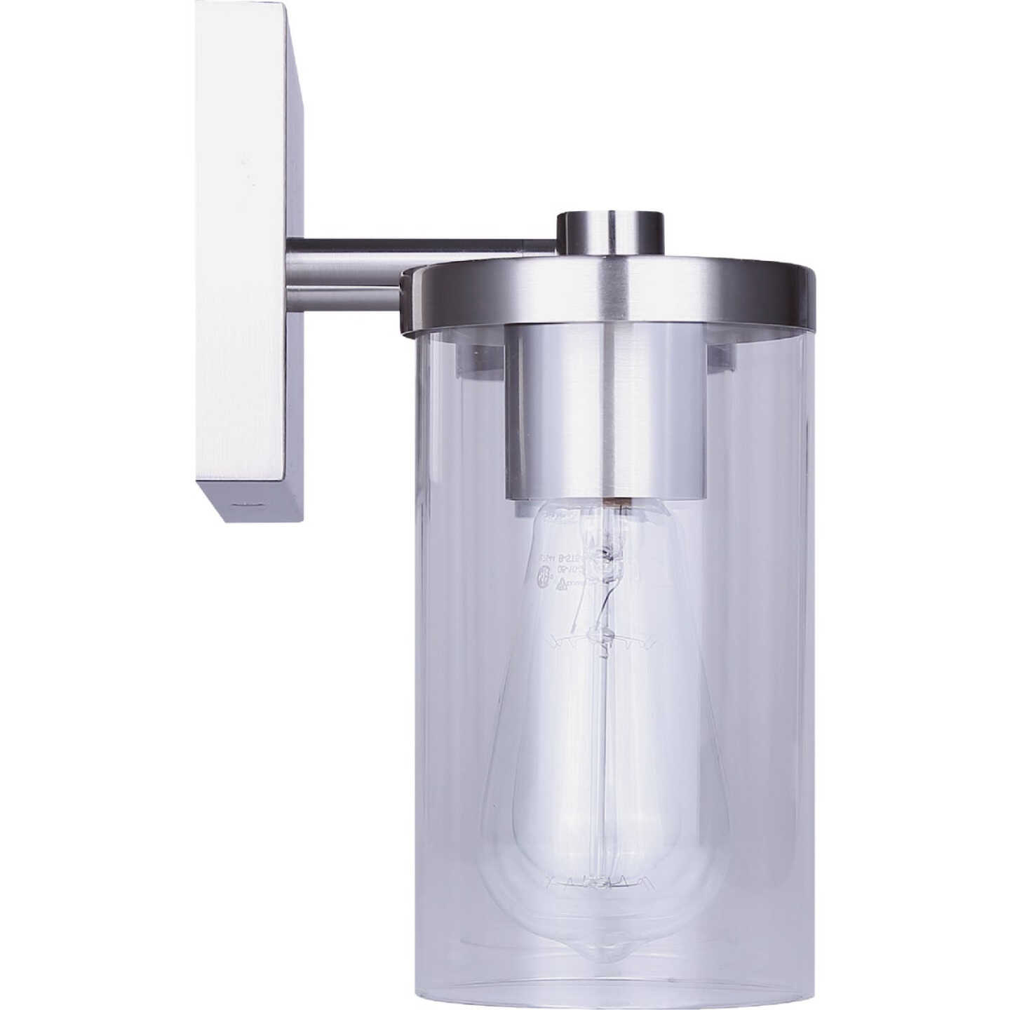 Canarm Britton 2-Light Brushed Nickel Vanity Bath Light Fixture, Clear Glass Image 5