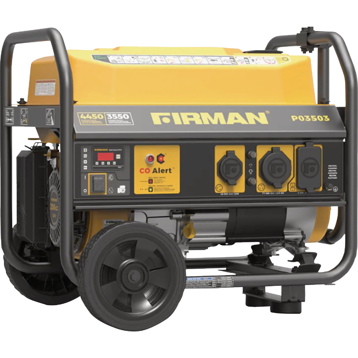 Firman 4550W Gasoline Powered Recoil Start Portable Generator