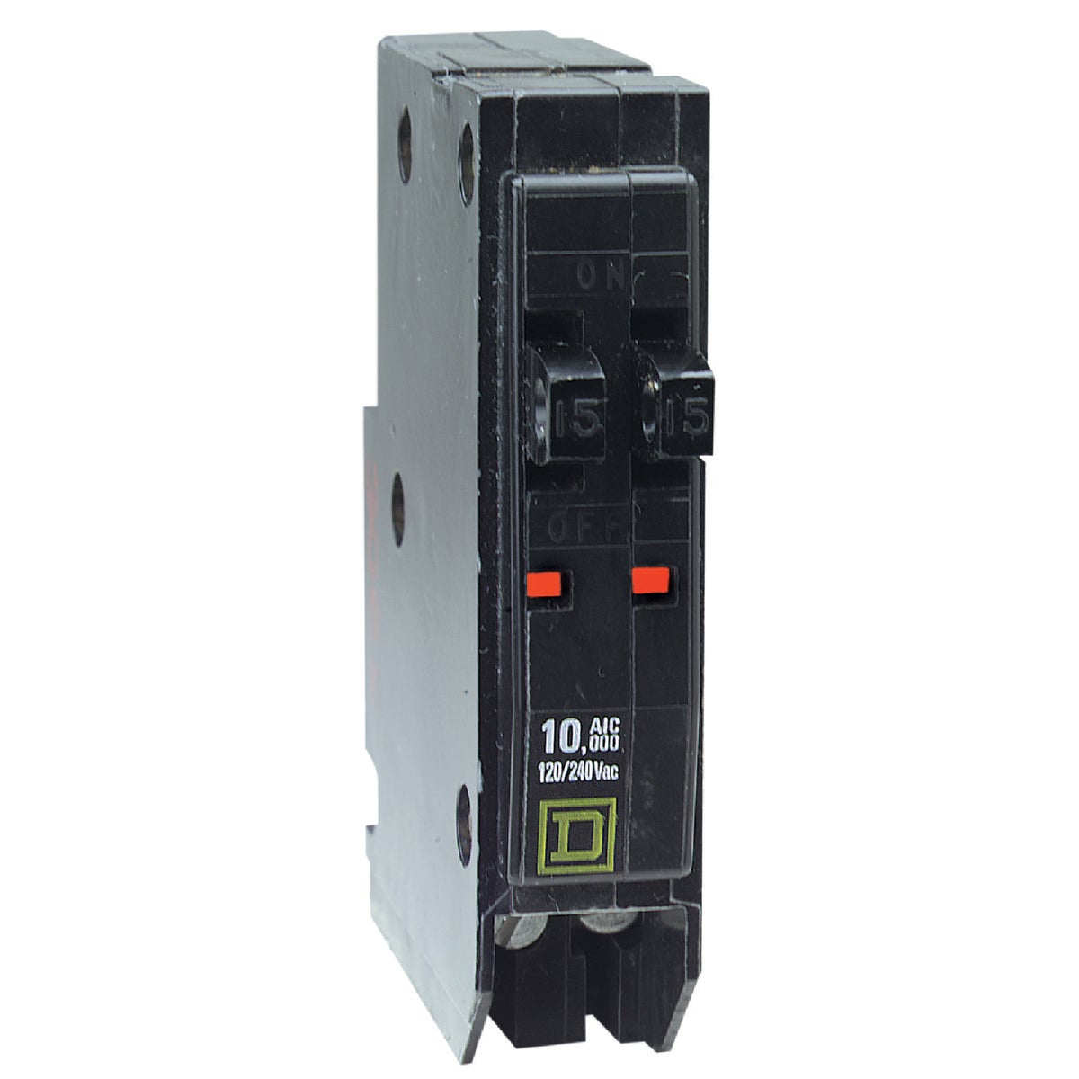 Square D QO 15A/15A Single-Pole Standard Trip Tandem Circuit Breaker Image 1