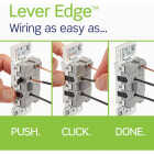 Leviton Decora Edge Residential Grade 15A Rocker Single Pole Switch, White (10-Pack) Image 3