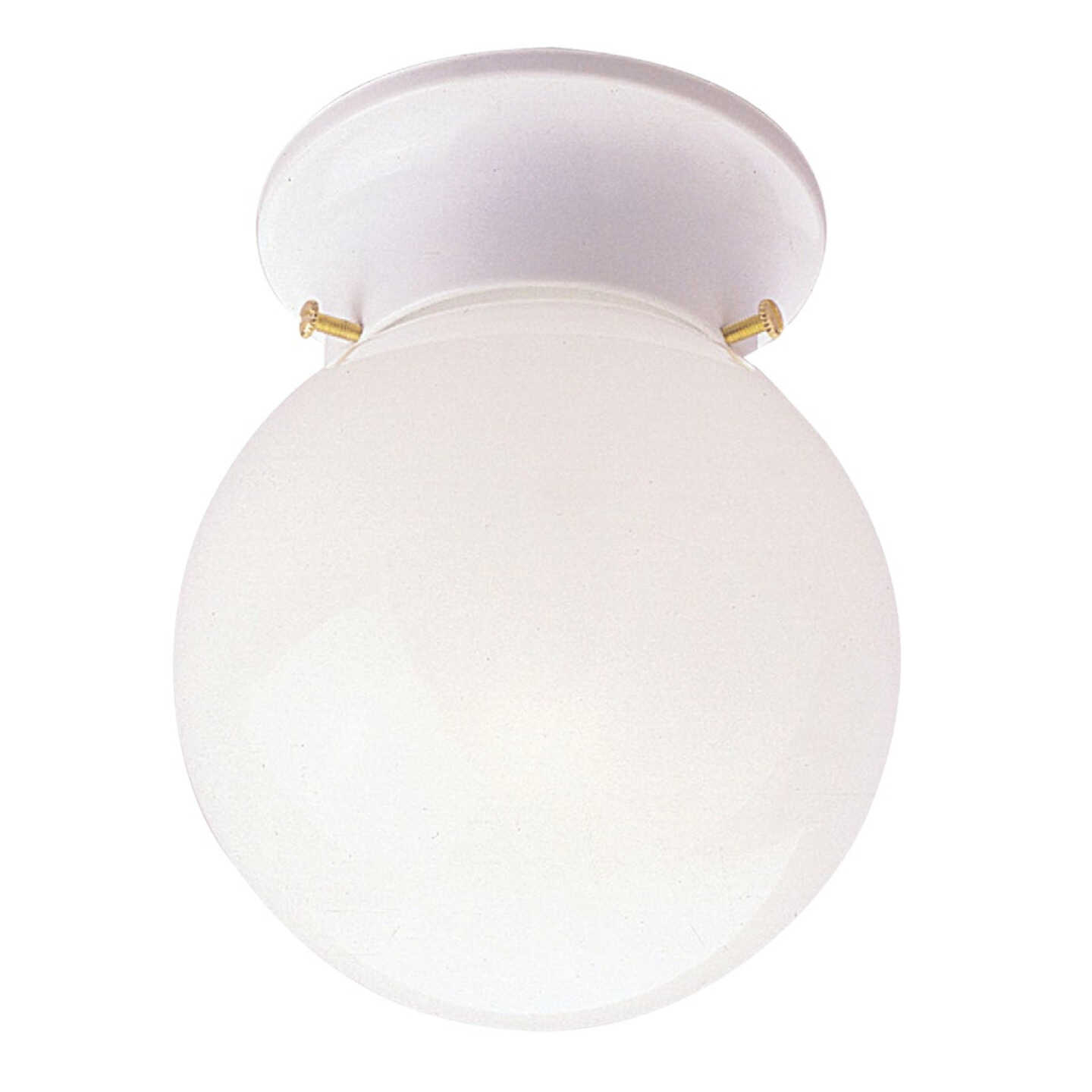 Canarm 6 In. White Incandescent Flush Mount Ceiling Light Fixture Image 1