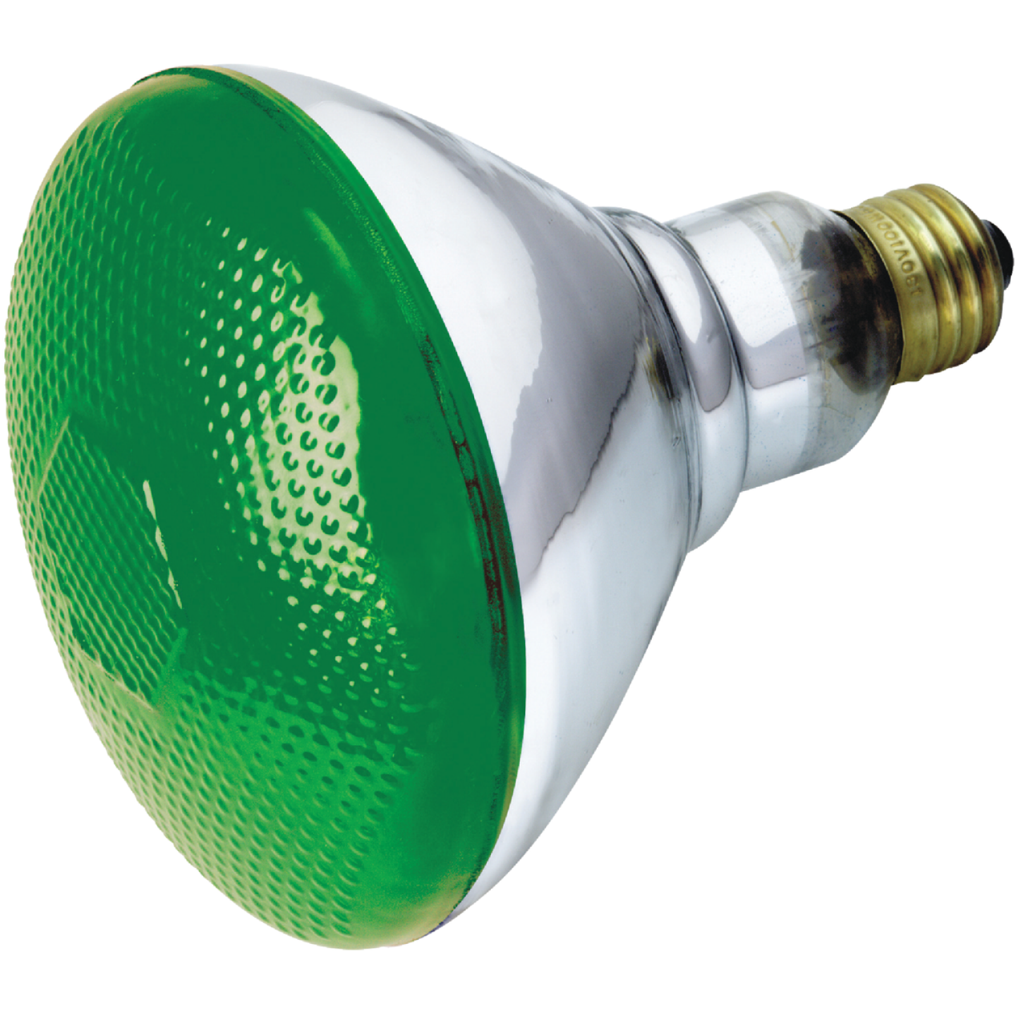 Satco 100W Green Medium Base BR38 Incandescent Floodlight Light Bulb Image 1