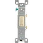 Leviton Residential Grade 15 Amp Toggle Single Pole Grounded Switch, Ivory Image 1