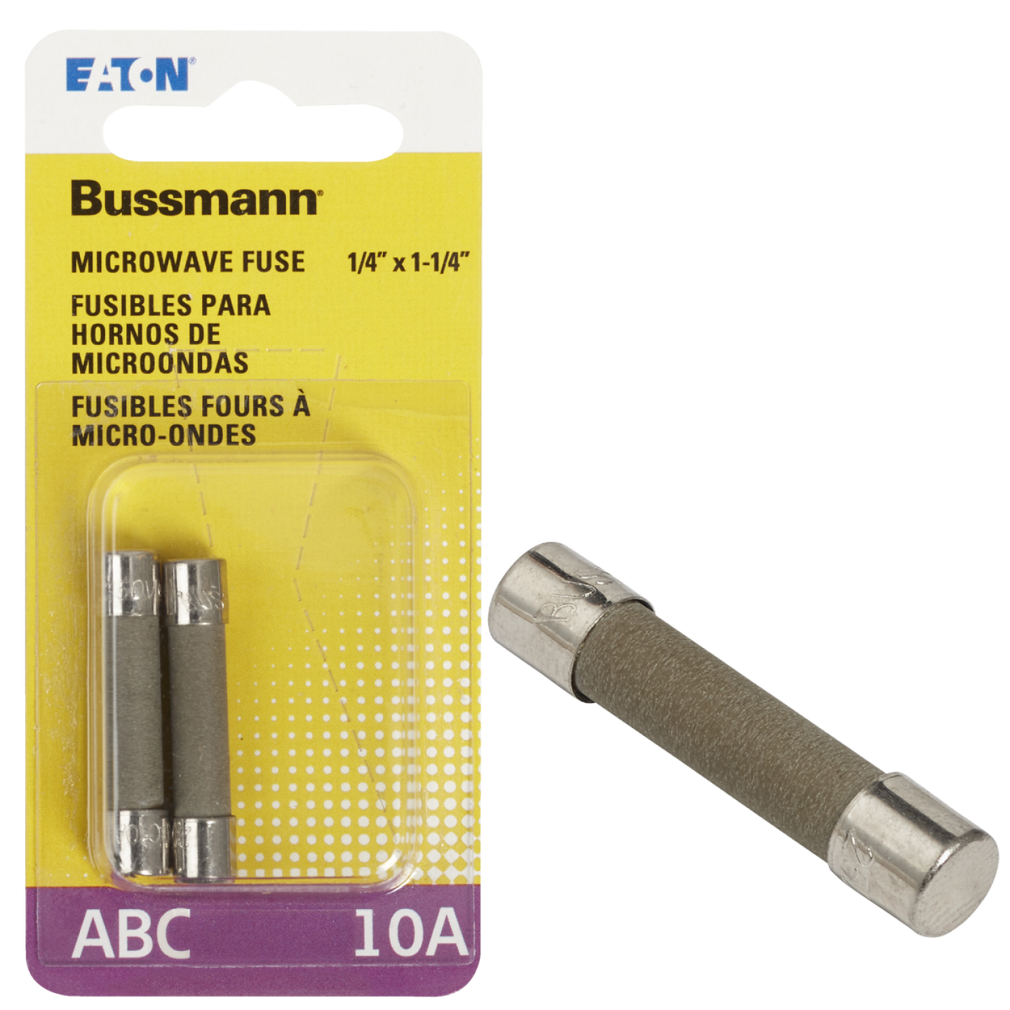 Bussmann 10A ABC Ceramic Tube Electronic Fuse (2-Pack) Image 1