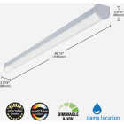 Metalux 4 Ft. LED CCT Lumen Selectable Strip Light Ceiling Fixture Image 5