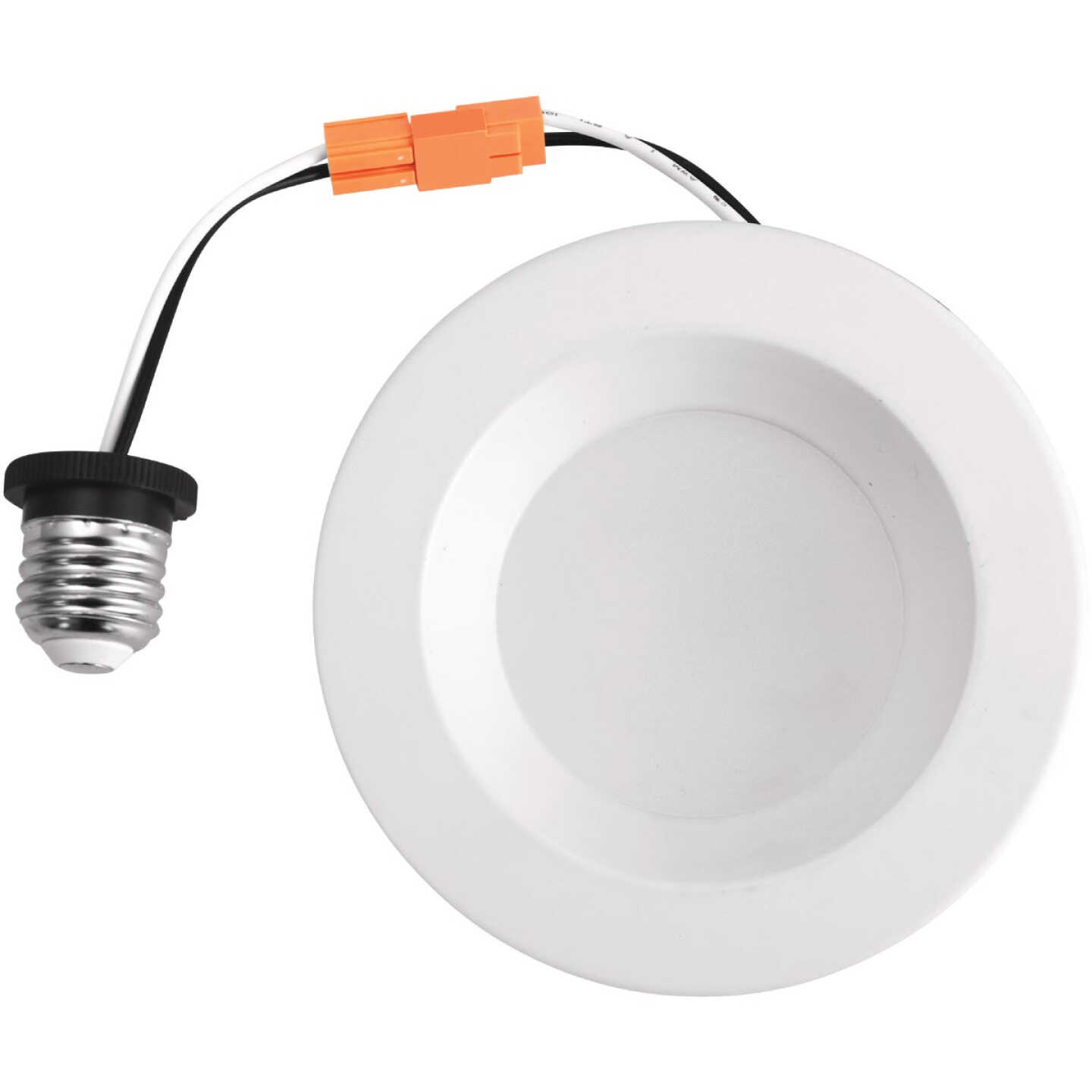 4 In. Retrofit IC Rated White LED CCT Tunable Downlight with Baffle Trim, 650 Lm. Image 6