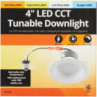 4 In. Retrofit IC Rated White LED CCT Tunable Downlight with Baffle Trim, 650 Lm. Image 2