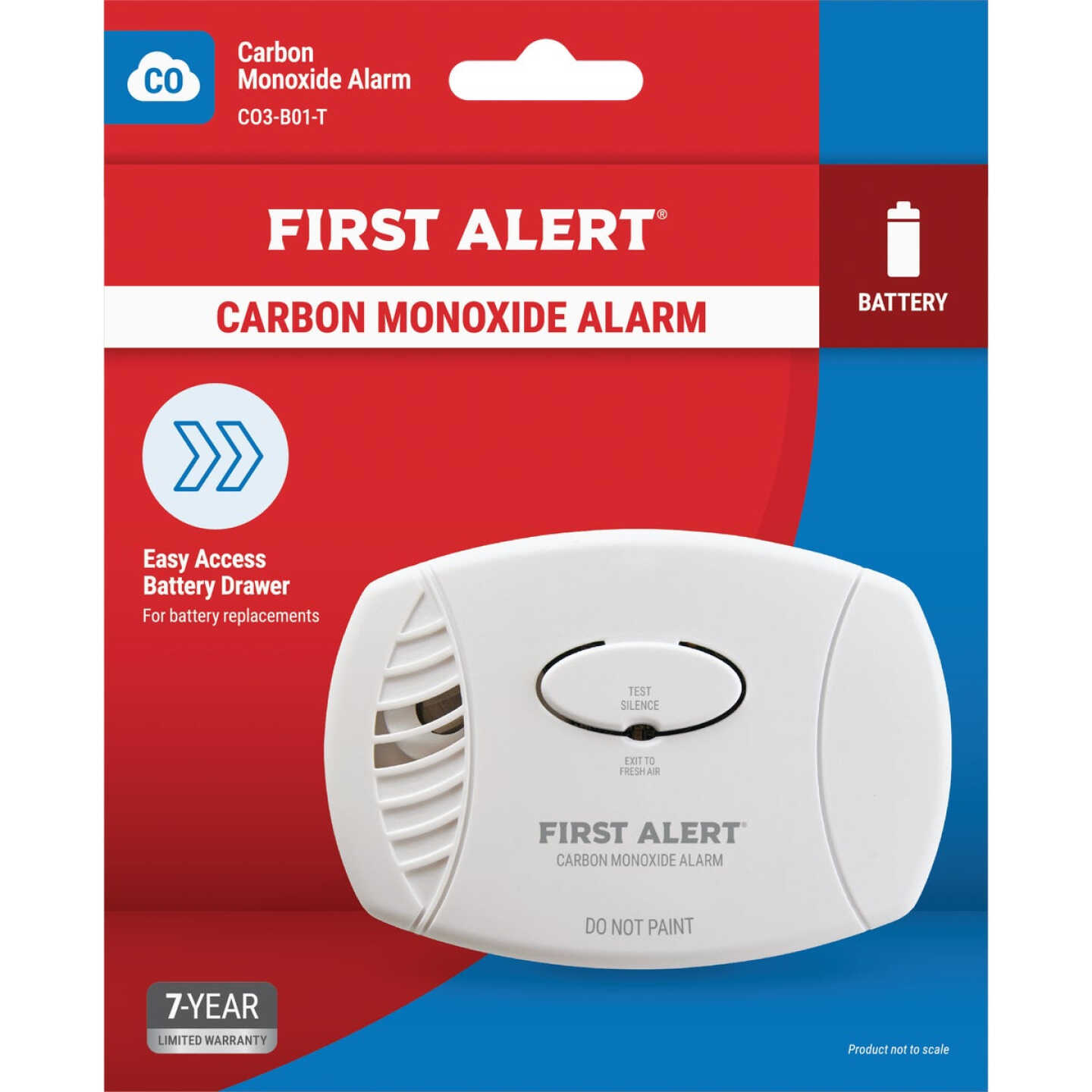 First Alert CO400 Battery Operated 9V Electrochemical Carbon Monoxide Alarm Image 1