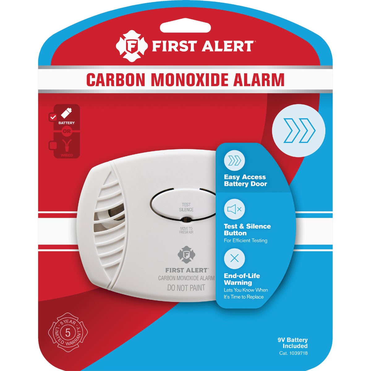 First Alert CO400 Battery Operated 9V Electrochemical Carbon Monoxide Alarm Image 4