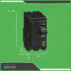 Square D QO 15A Double-Pole Standard Trip Circuit Breaker Image 2
