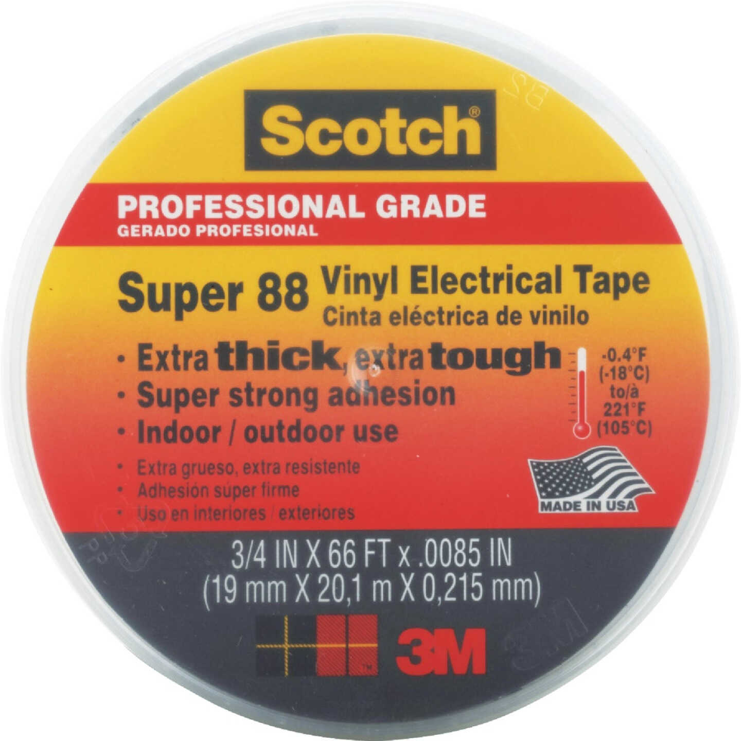 Scotch Super 88 3/4 In. x 66 Ft. Vinyl Electrical Tape Image 1