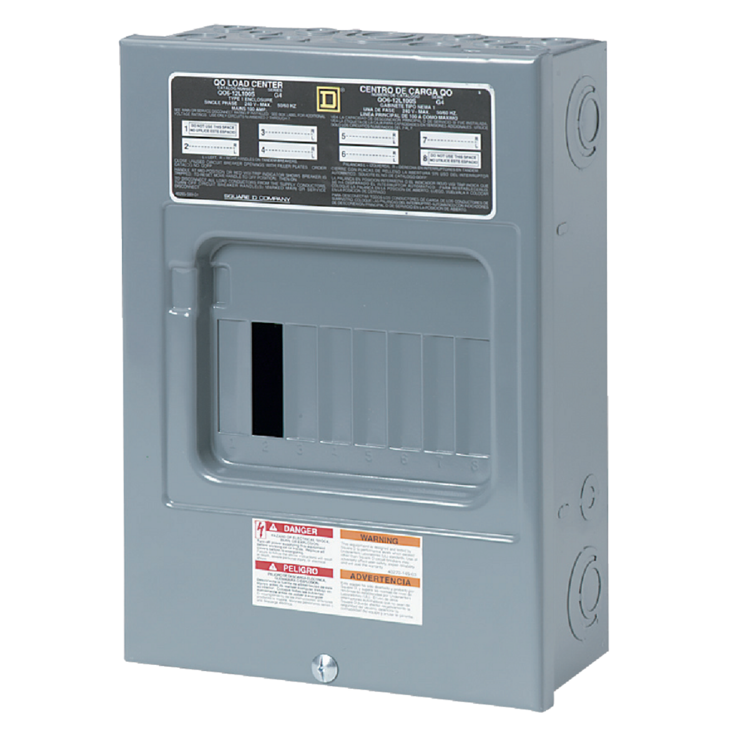 Square D QO 100A 6-Space 12-Circuit Indoor Main Lug Load Center Image 1