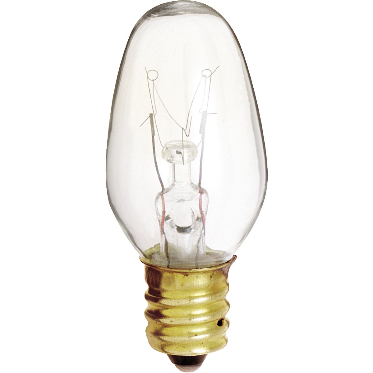 Satco 4W Clear Candelabra Base C7 Incandescent Night Light Bulb (4-Pack) Image 1